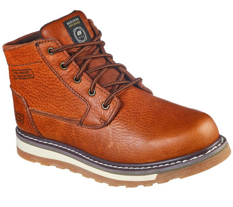 Skechers Relaxed Fit: Boydton - Emporia - Mens Work Boots Brown [AU-ZR1985]